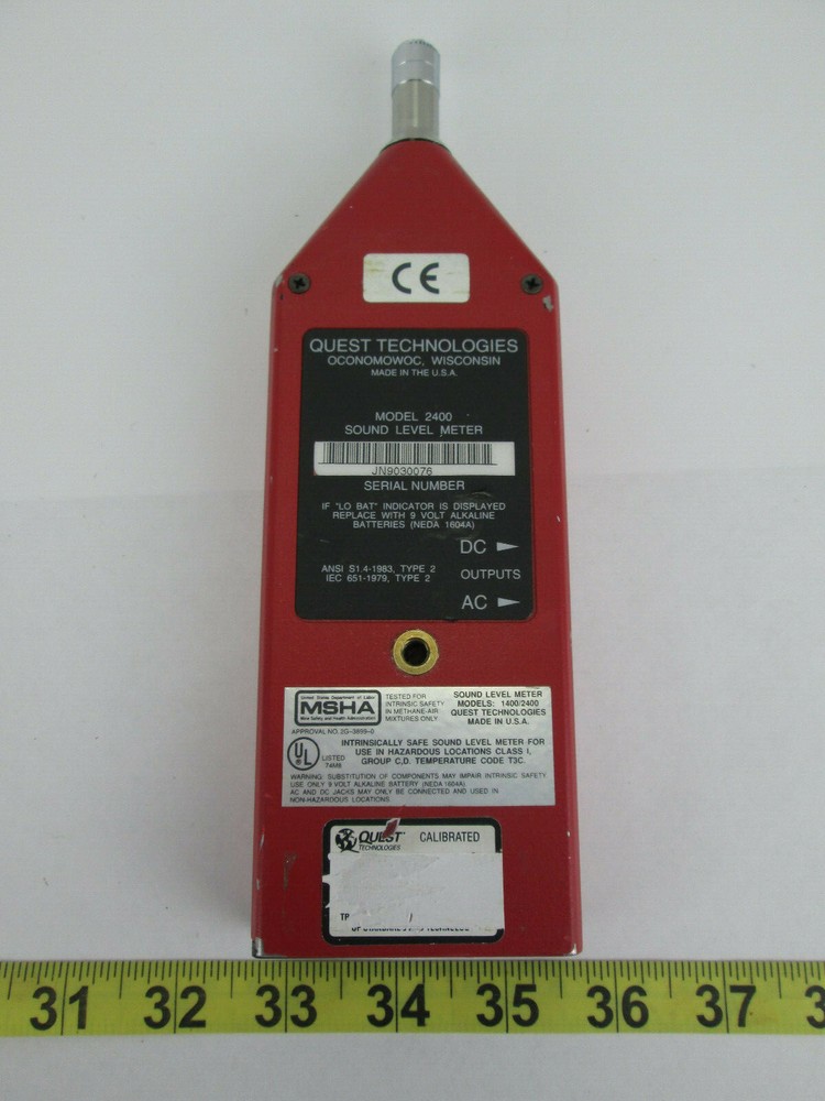 Quest Technologies Sound Level Meter Model 2400 Handheld Test Device