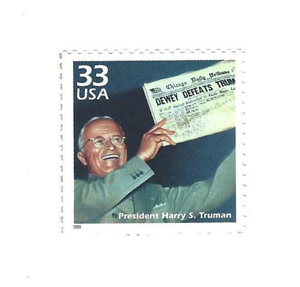 STAMP US SCOTT 3186d "Pres. H.S. Truman" 33 CENT 1999 MNH