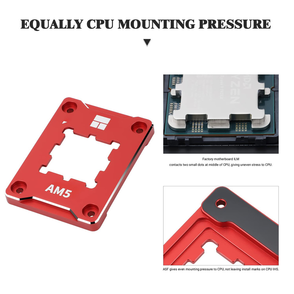 ASF-RED AM5 CPU Holder, Corrective Anti-Bending Fixing Frame, Full-Fit Fixed Non