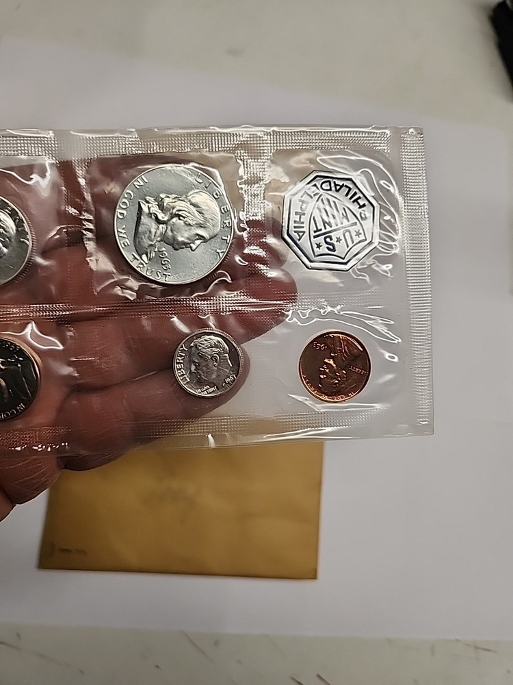 1963 Proof Set Original Mint Envelope 90% Silver US Mint 5 Coins