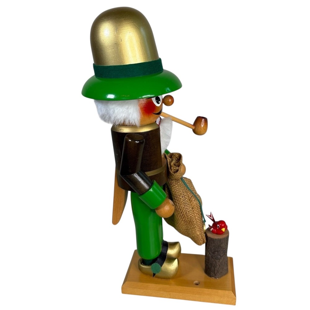 Steinbach German Nutcracker Forester Woodsman with Pipe 15" Christmas Rare