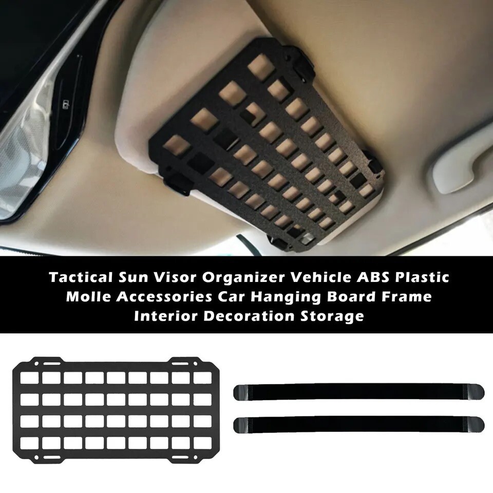 Tactical Sun Visor Organizer Molle Panel for Vehicle Visor Cover