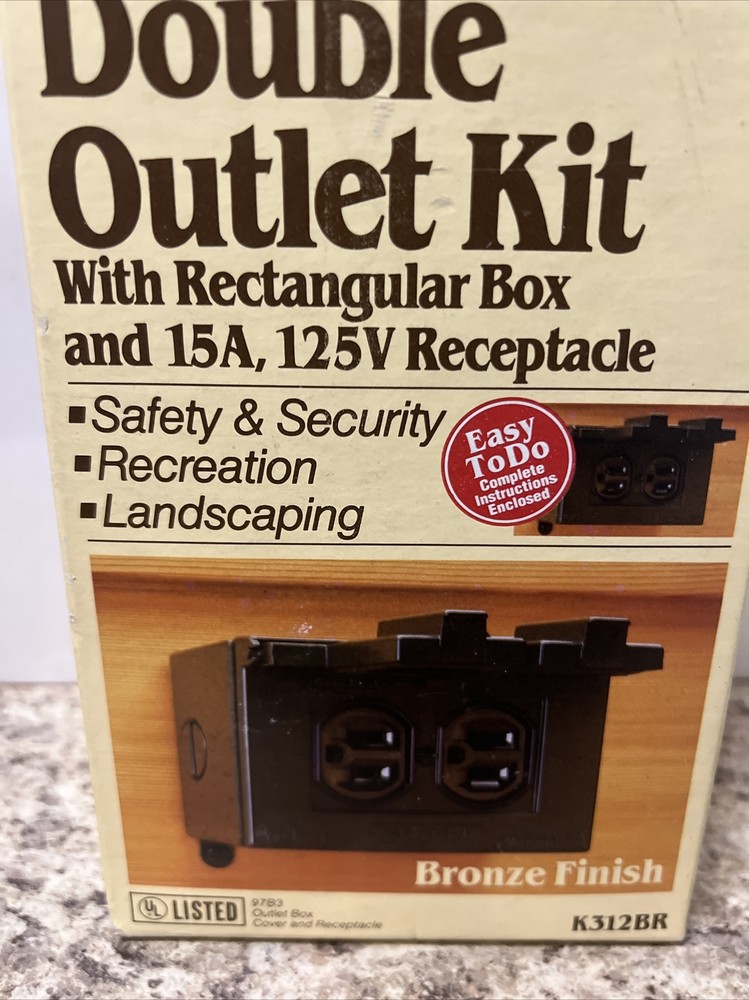 Mason K312BR WeatherTite Double Outlet Kit Rectangular Box 15A 125V