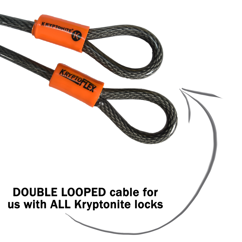 Kryptonite KryptoFlex 1004 Double Looped cable (Size: 120 cm, 10 mm)
