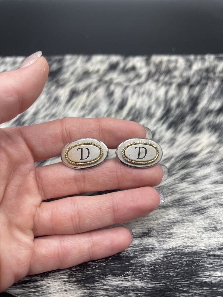 Stunning Silvertone Vintage Cuff Links #Q42