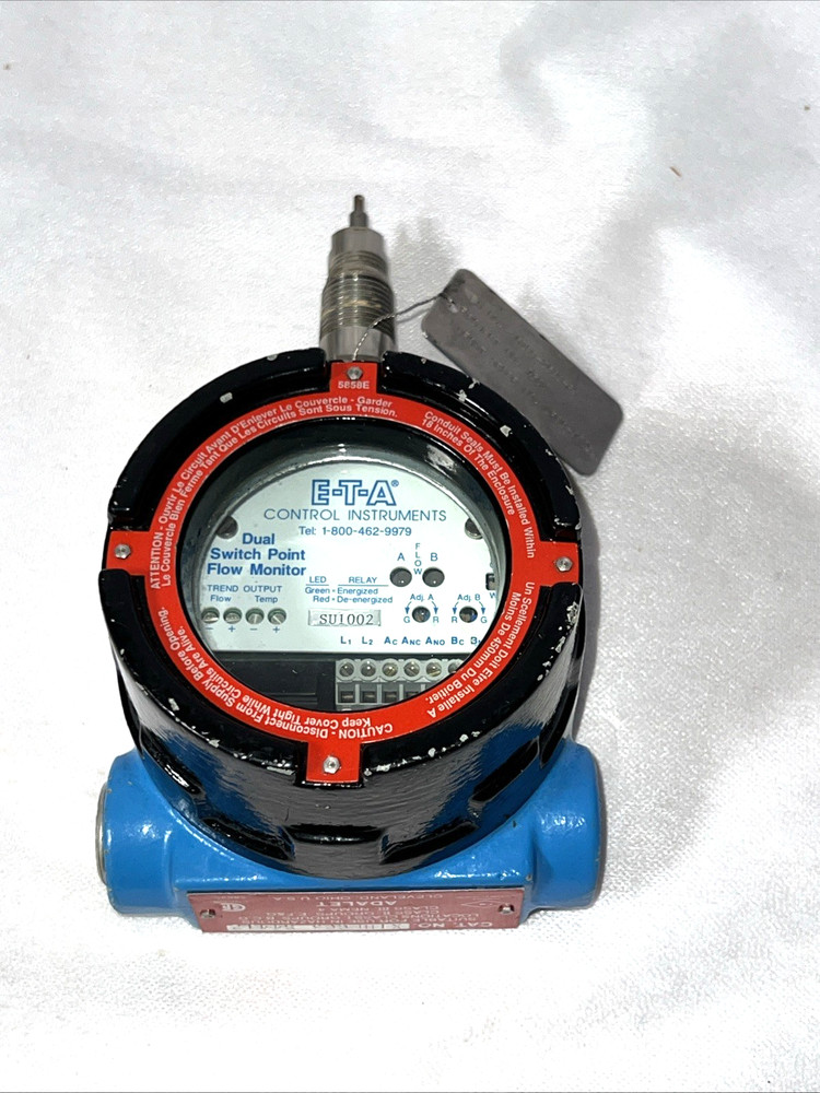 ETA Control Instruments SU1002 Dual Point Mass Flow Switch 115VAC Explosion