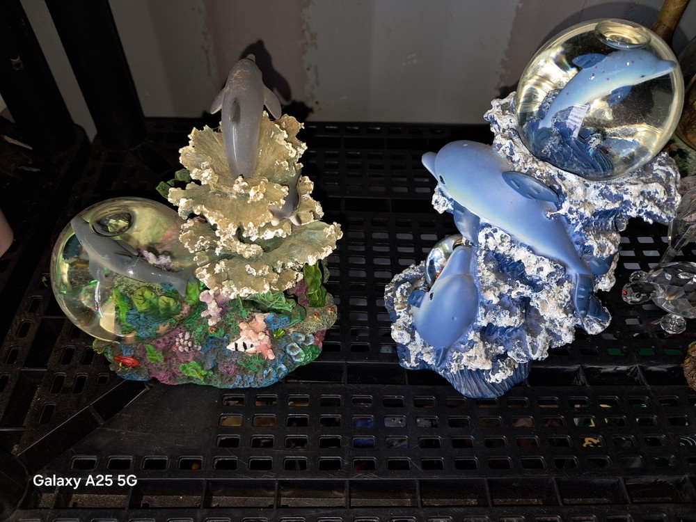 2 Dolphin Snow Globes