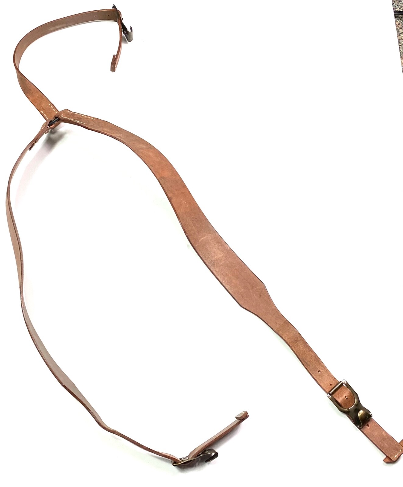 WWI GERMAN IMPERIAL ARMY M1907 LEATHER EQUIPMENT Y-STRAPS-ROUGHSIDE