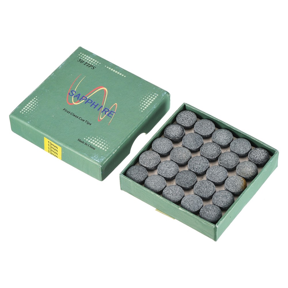 13mm Billiard Slide Stick Tips, 50pcs Replacement Tips, Grey
