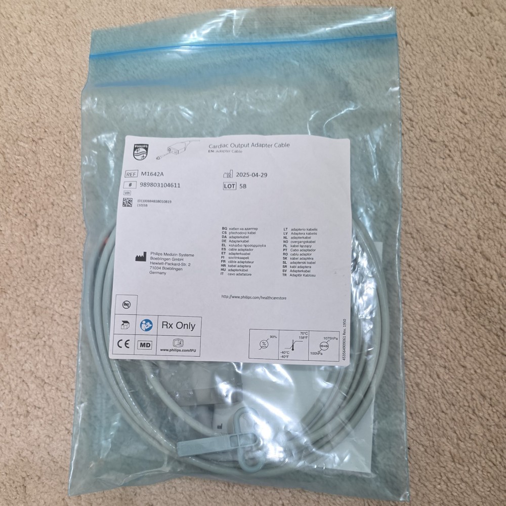 PHILIPS M1642A Cardiac Output Adapter Cables .