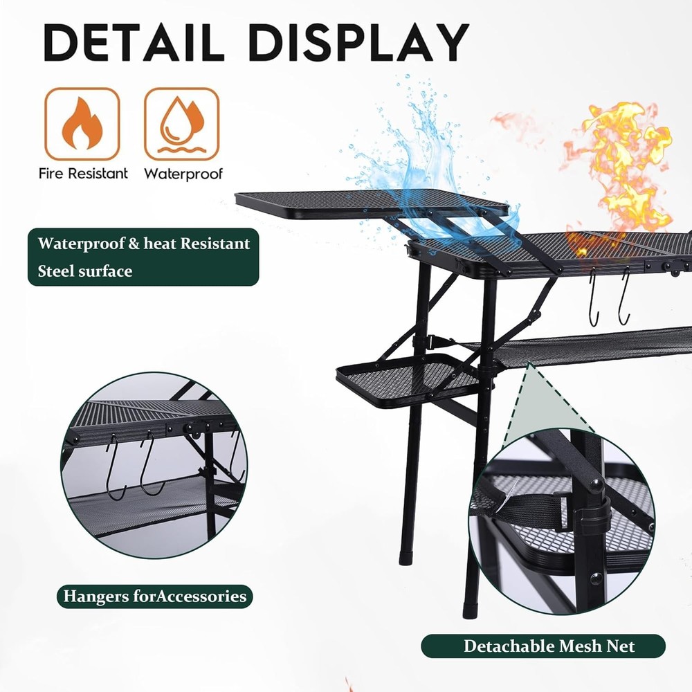 Camping Table Compact Folding Table Tailgate Grill Table Outdoor Tables Camping