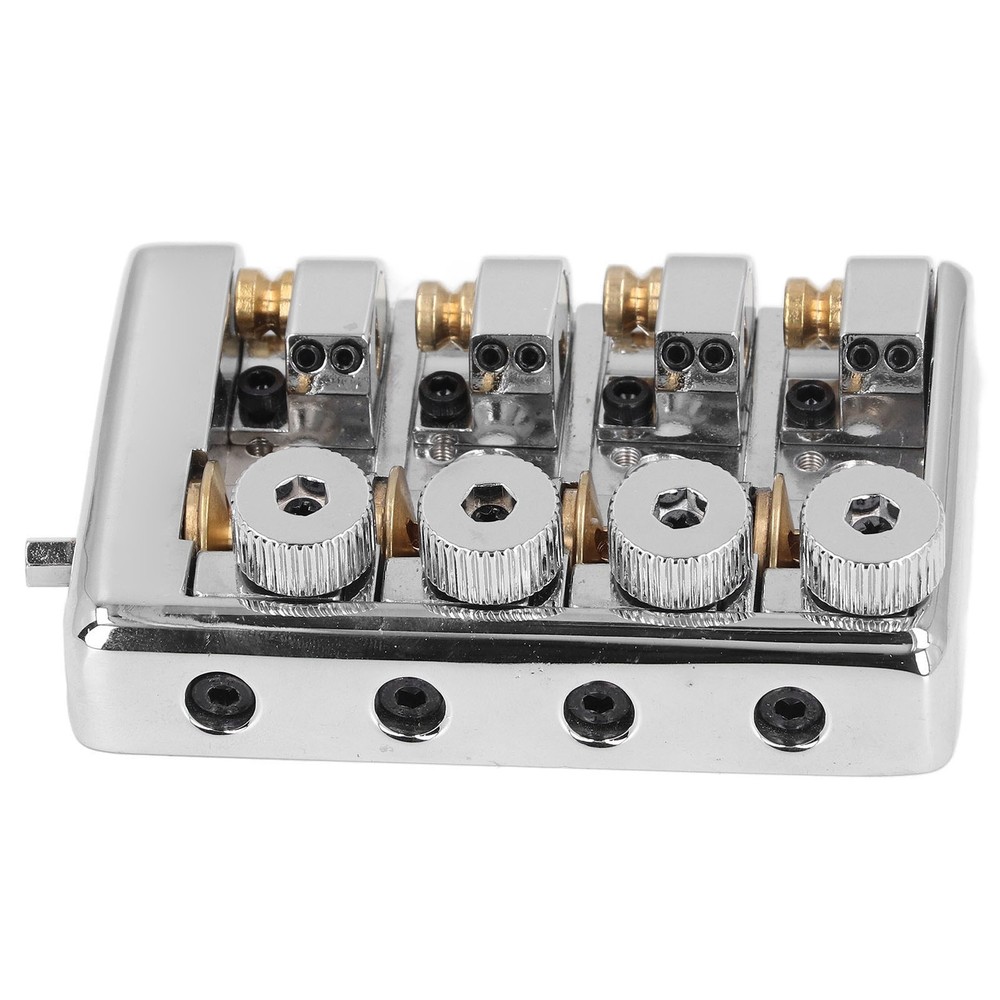 4 String Headless Electric Bass Bridge Alloy Brass Bridge Replacement (Silver )
