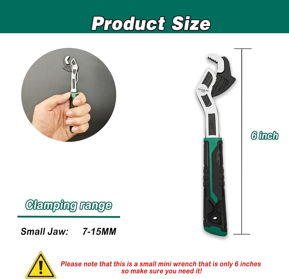 Adjustable Wrenches Multi-function Universal Magic Wrench CR-V Steel，Pipe Wrench