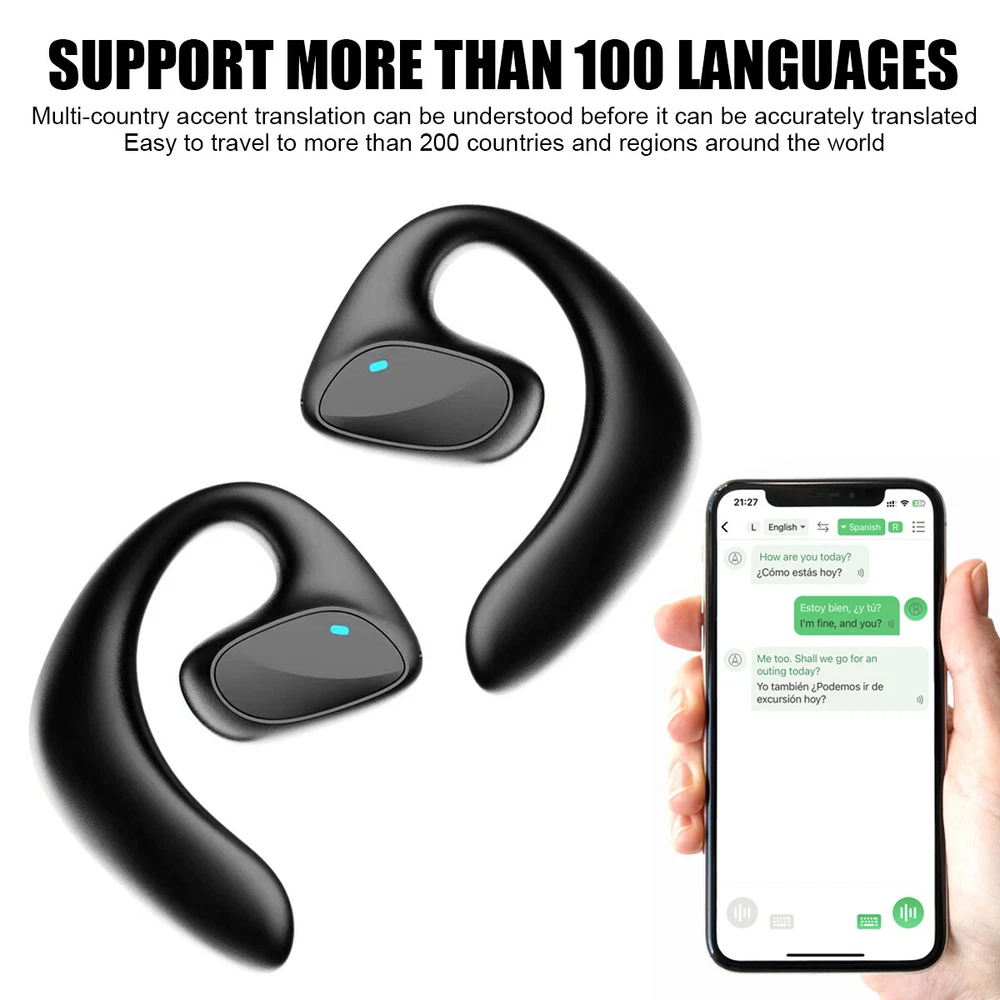 144 Language Translator Earbuds M8 Wireless Bluetooth Two Way Translator Device