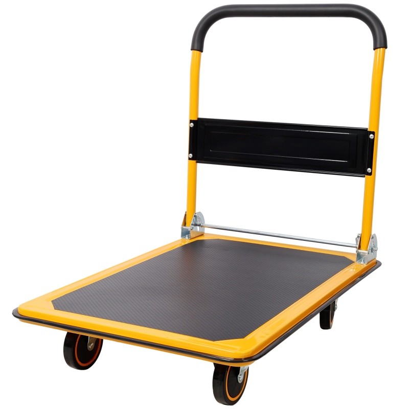 330 lb Platform Truck Push Dolly Hand Flatbed Cart Steel 28.7"x18.8" Heavy Duty