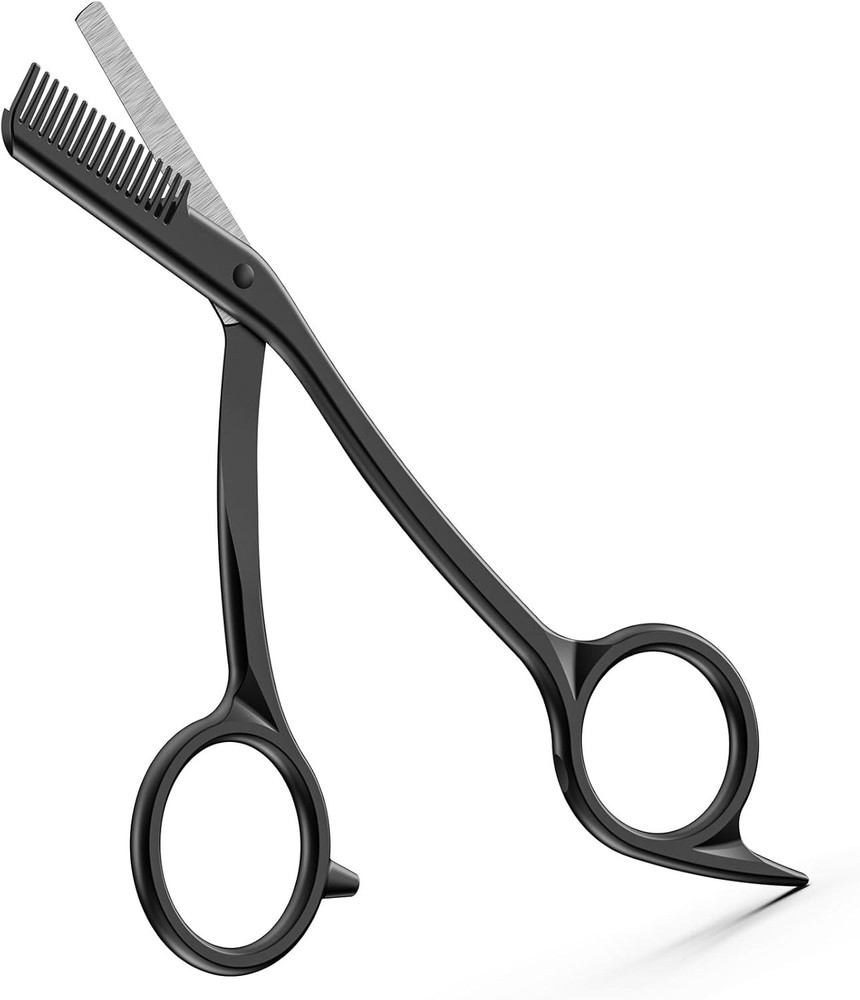 Precision Stainless Steel Eyebrow Scissors with Comb for Flawless Brows