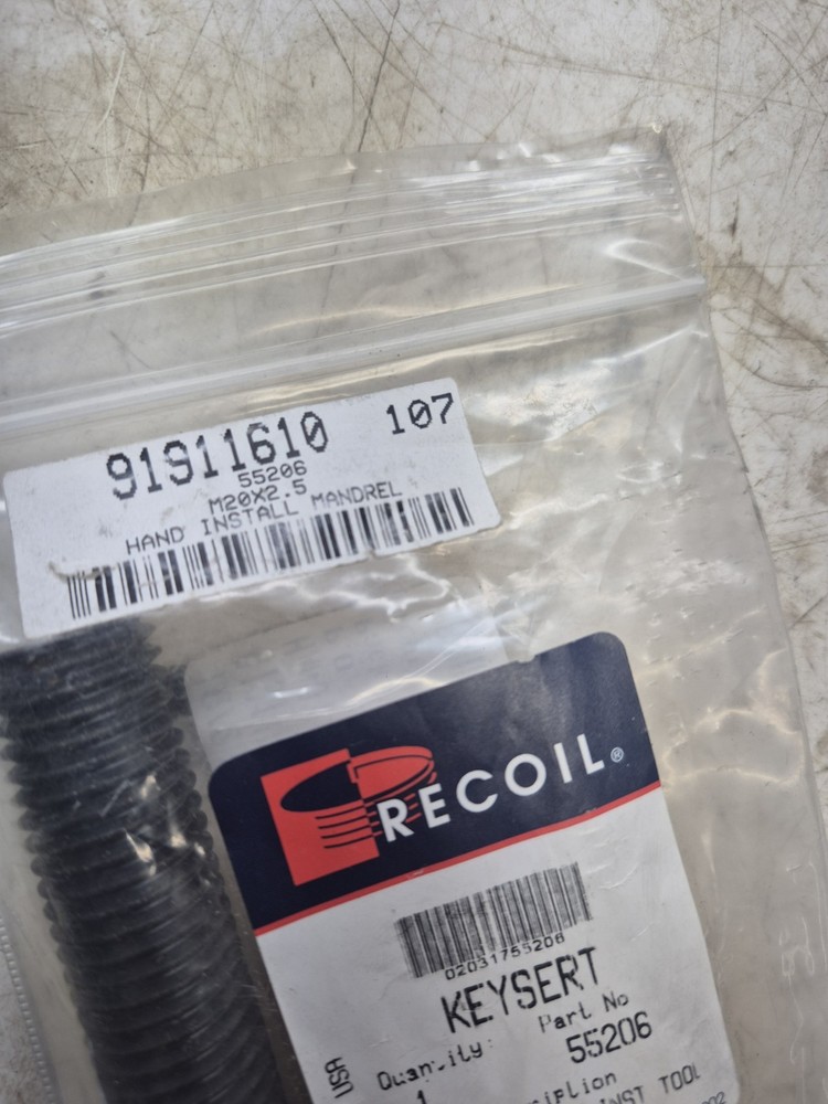 M20-2.5x1.5D Tecoil Brand Heli-Coil Thread Insert Install Tool Part# 05203