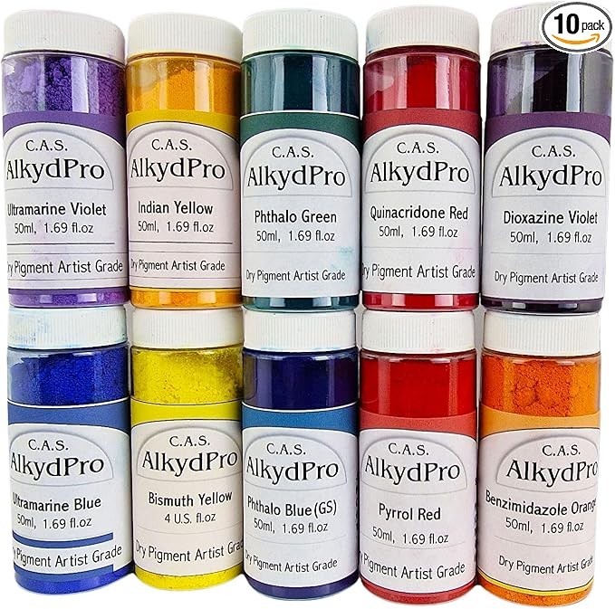 Pyrrol Red Yellow Sett  Pigment Dry Powder     set  10 x 50ml