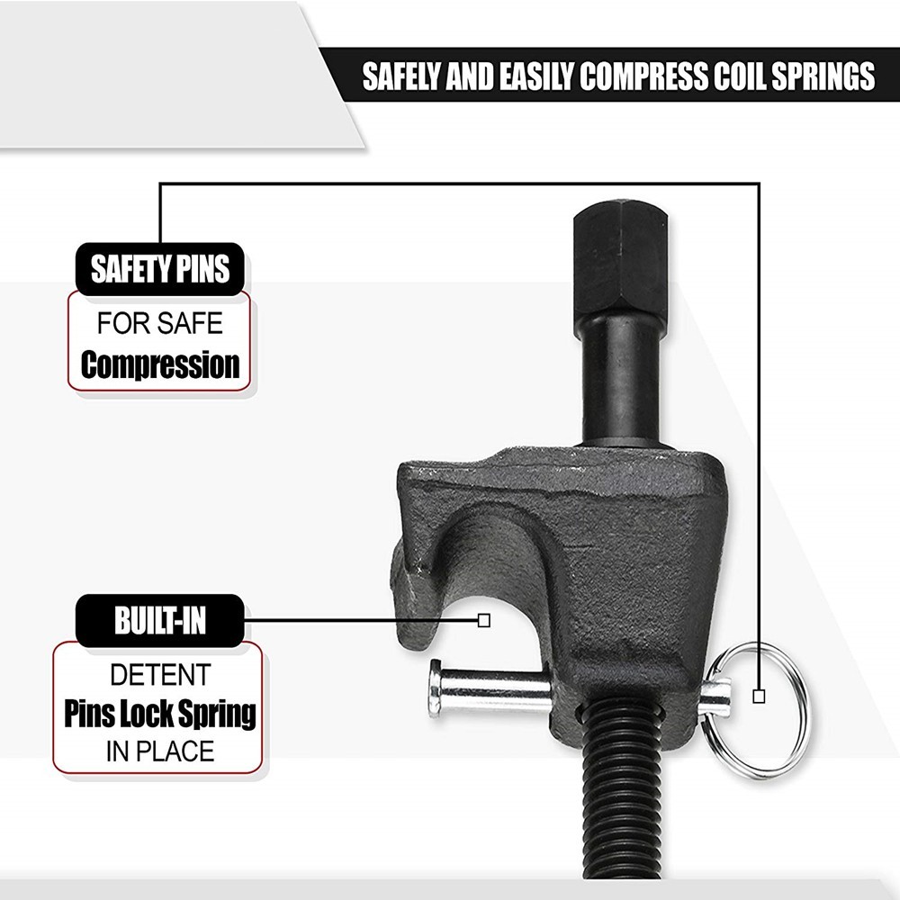 Heavy Duty Coil Spring Compressor Safety Lock Brackets Strut Shock Remover
