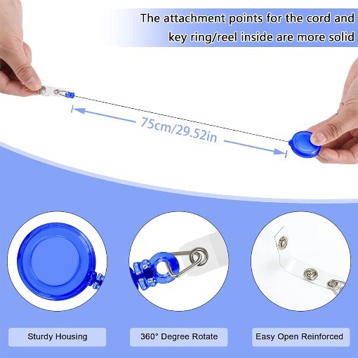 10 Pcs Retractable Badge Holder