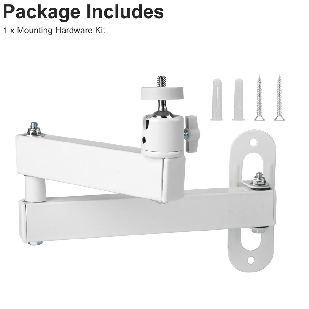 Projector Wall Mount Kit Foldable for Ring Light Webcam 35cm Extension Arm White