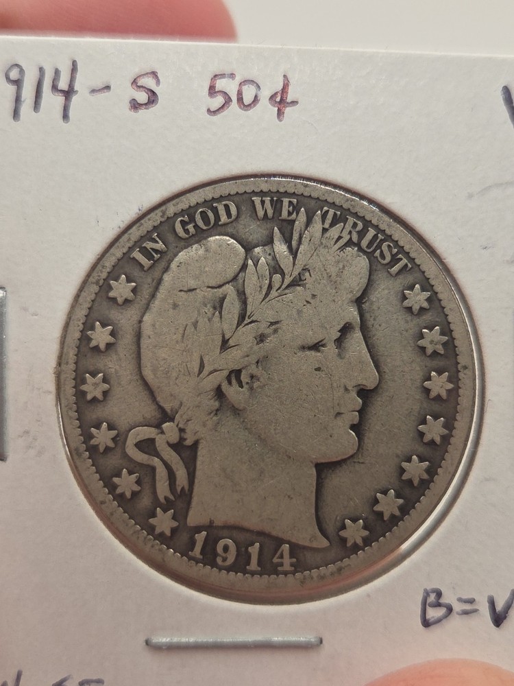 1914-S Barber Half Dollar