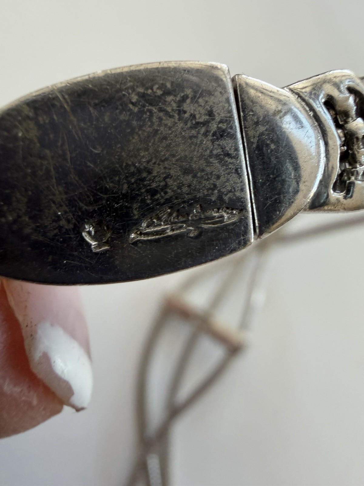 Signed Pedro Duran Spain SOLID REAL Sterling Silver 925 Necklace Geometric