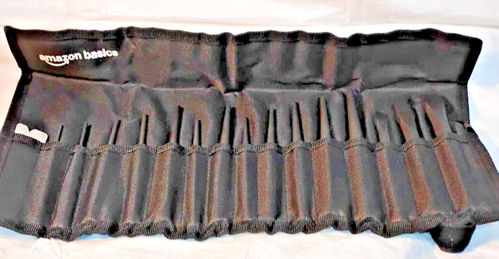 Amazon Basics Chrome Vanadium Steel Punch and Chisel Set with Storage Pouch