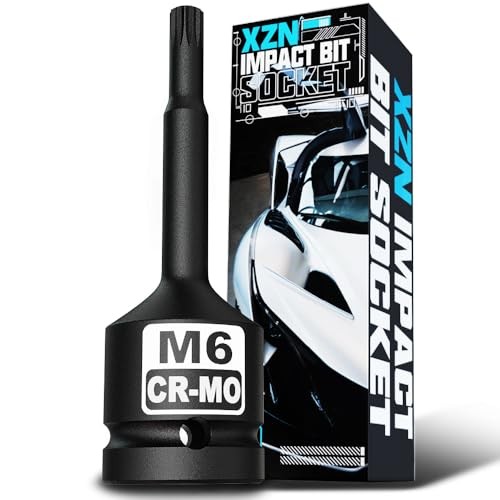 1/2" Drive M6 XZN Bit Socket, Triple Square Spline Bit Socket, CR 1/2" M6 Deep