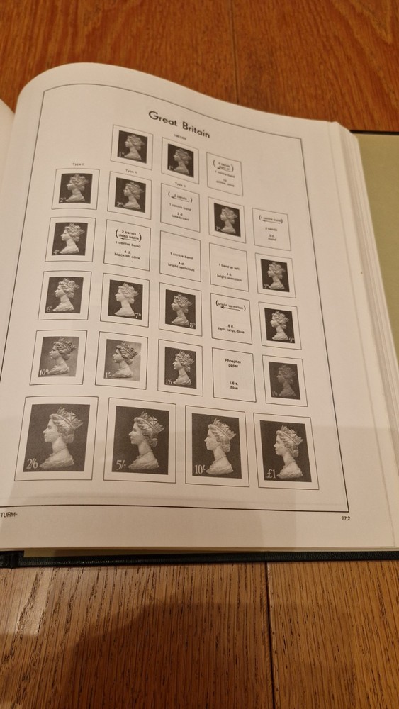 Great Britain Light House 1837-1986 Illustrated Stamp Album Pages. See details