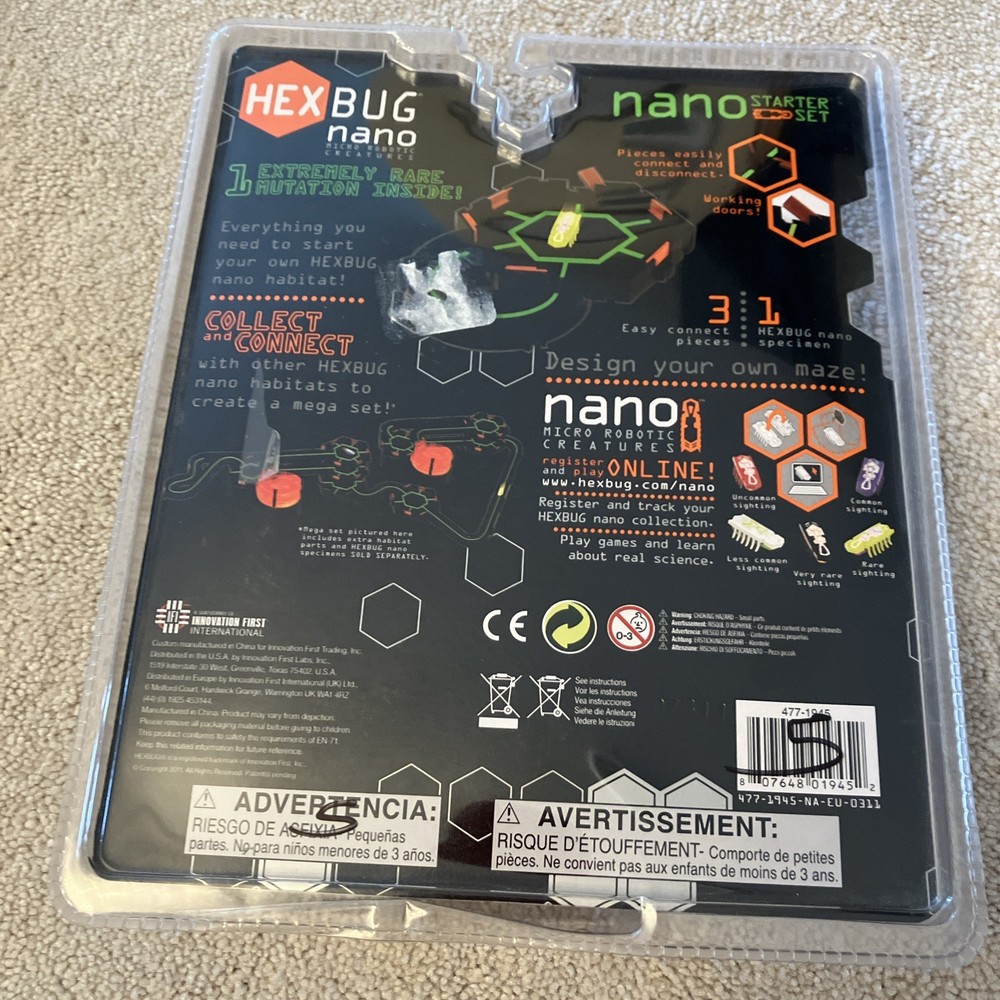 Rare HexBug Hex Bug Nano Starter Set Micro Robotic Creature Glow New In Package