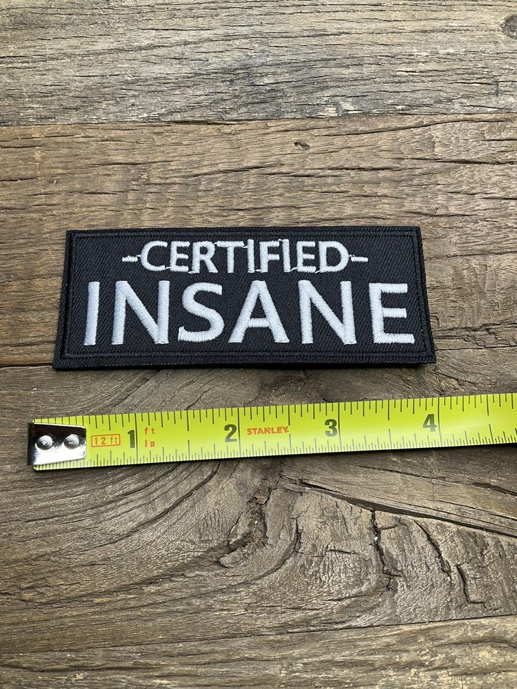 Embroidered Patch Iron On Certified Insane Iron On Biker Jacket