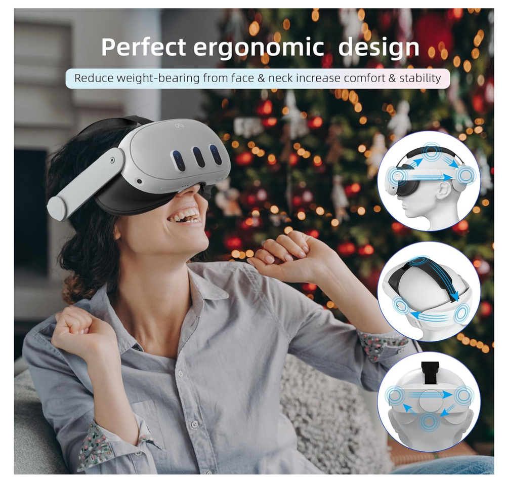 Head Strap Compatible with Oculus Quest 3,Meta Quest 3 Accessories Adjustable El