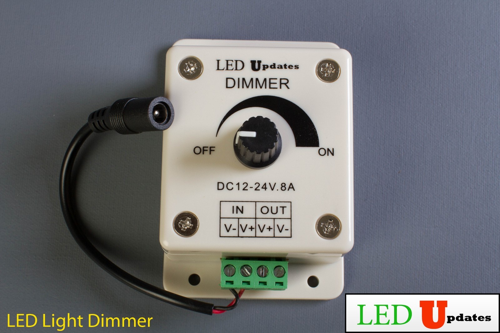 LED Light Dimmer with Manual knob for LED Strip Module Under Cabinet Showcase
