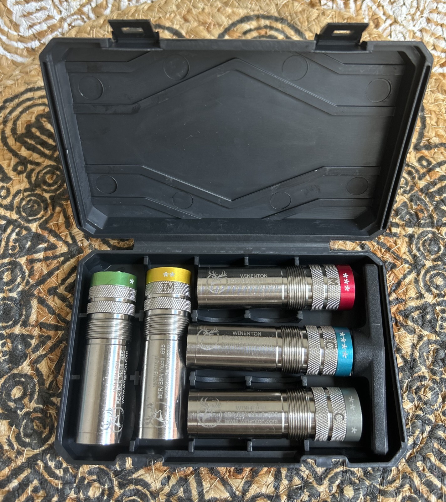 Beretta/Benelli Mobil Thread Extended Choke Tubes Set 12ga Silver 5x / Winenton