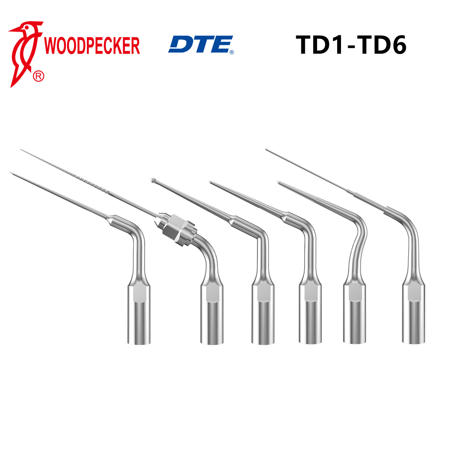 Woodpecker Dr Talal's Endo Kit Endodontic Ultrasonic Scaler Tips Kit Set TD1-TD6
