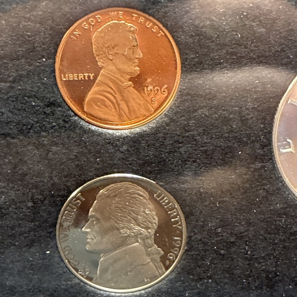 1996-S US Mint Premier Silver Proof Set 90% Silver 5 Coins
