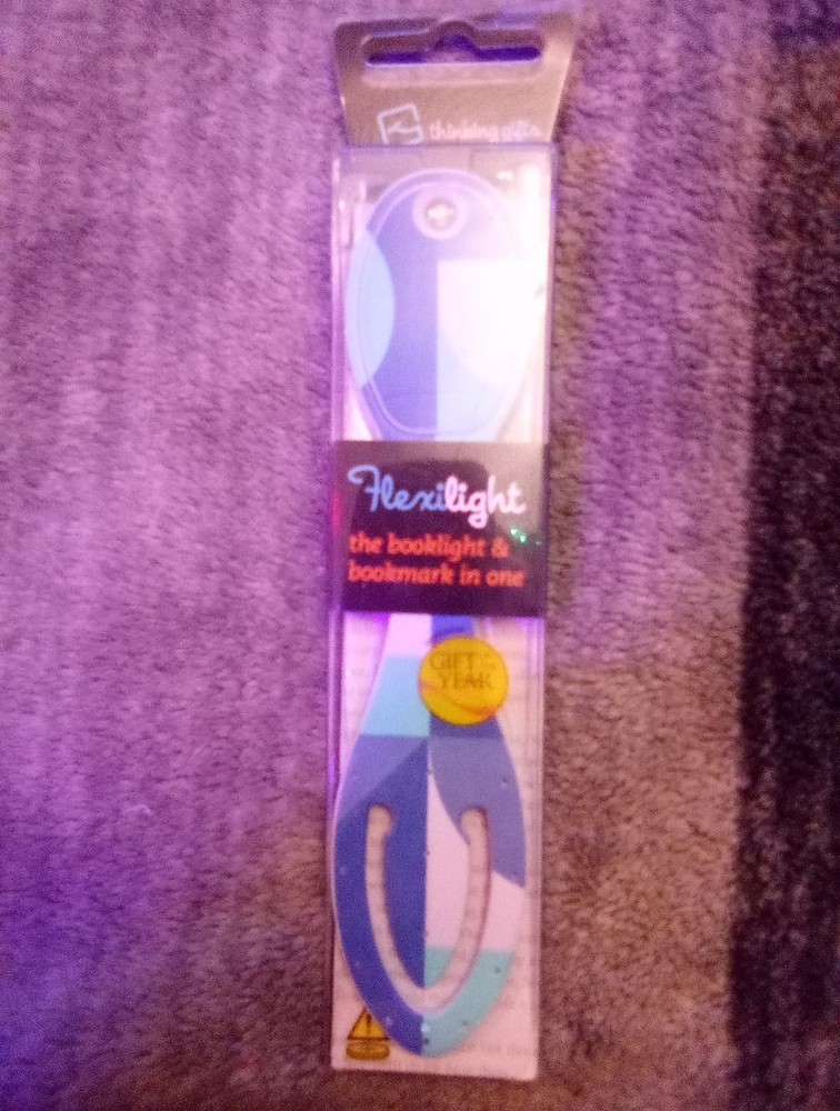 Flexilight Bookmark & Book light In One Blue New Reading Light