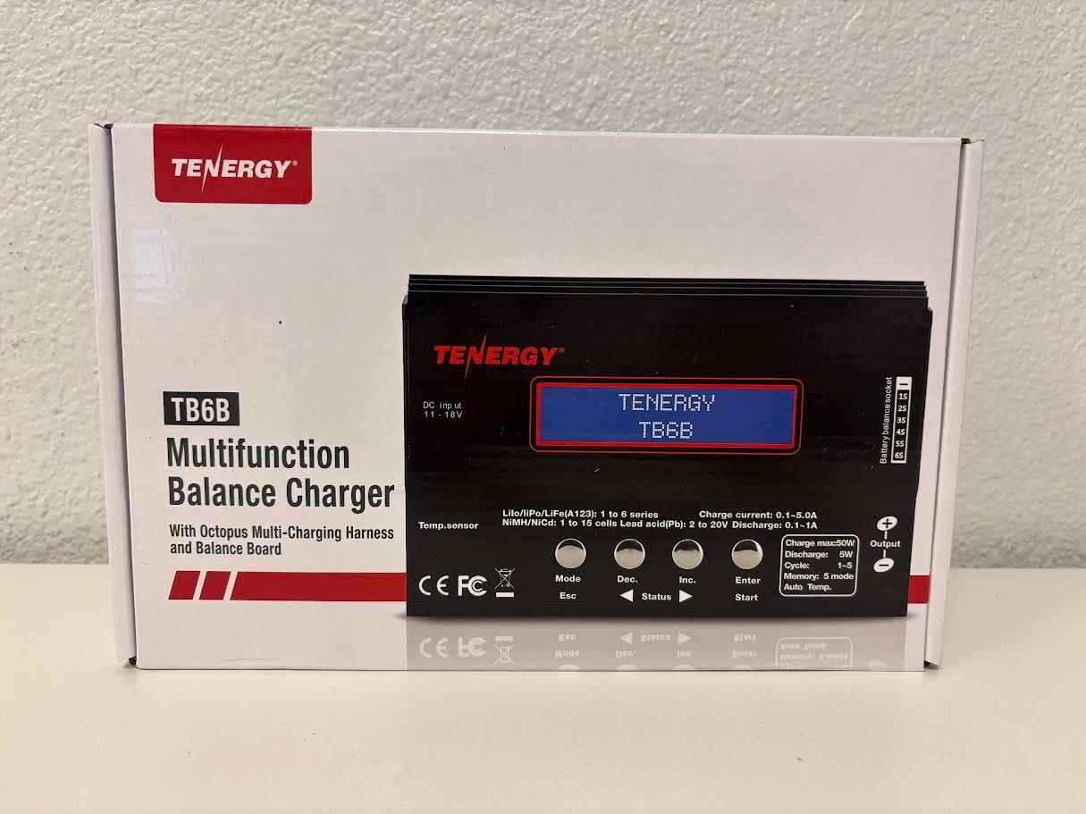 Tenergy TB6B Balance Charger for NiMH/NiCD/Li-PO/Li-Fe Packs & Power Supply
