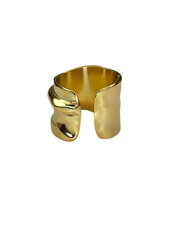 Wide Heavy Ring Gold