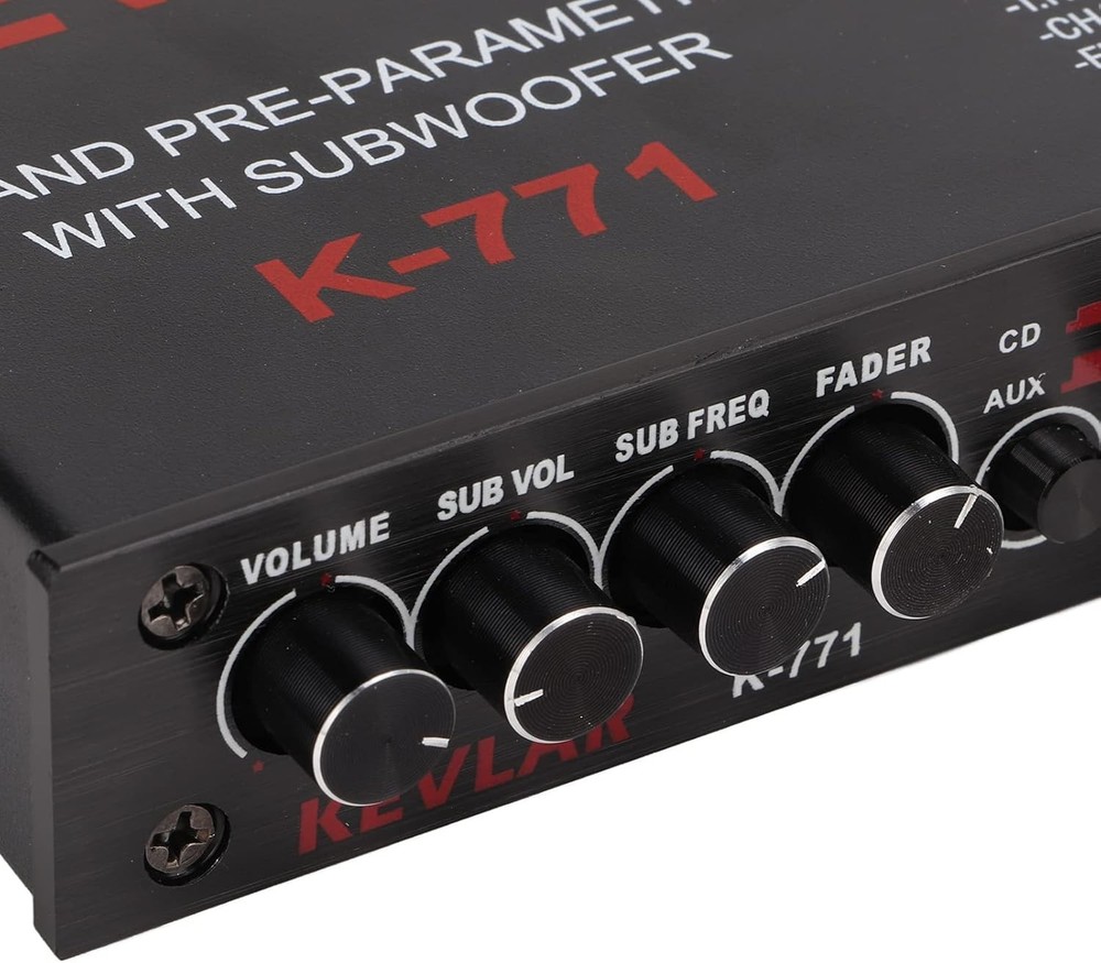 7 Band Car Audio Graphic Equalizer, Variable Gain Adjustment High Level Input...