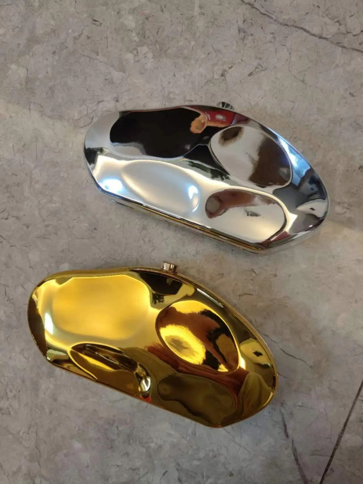 Women Clutch Purse Evening Bag Wedding Handbag Vintage Silver