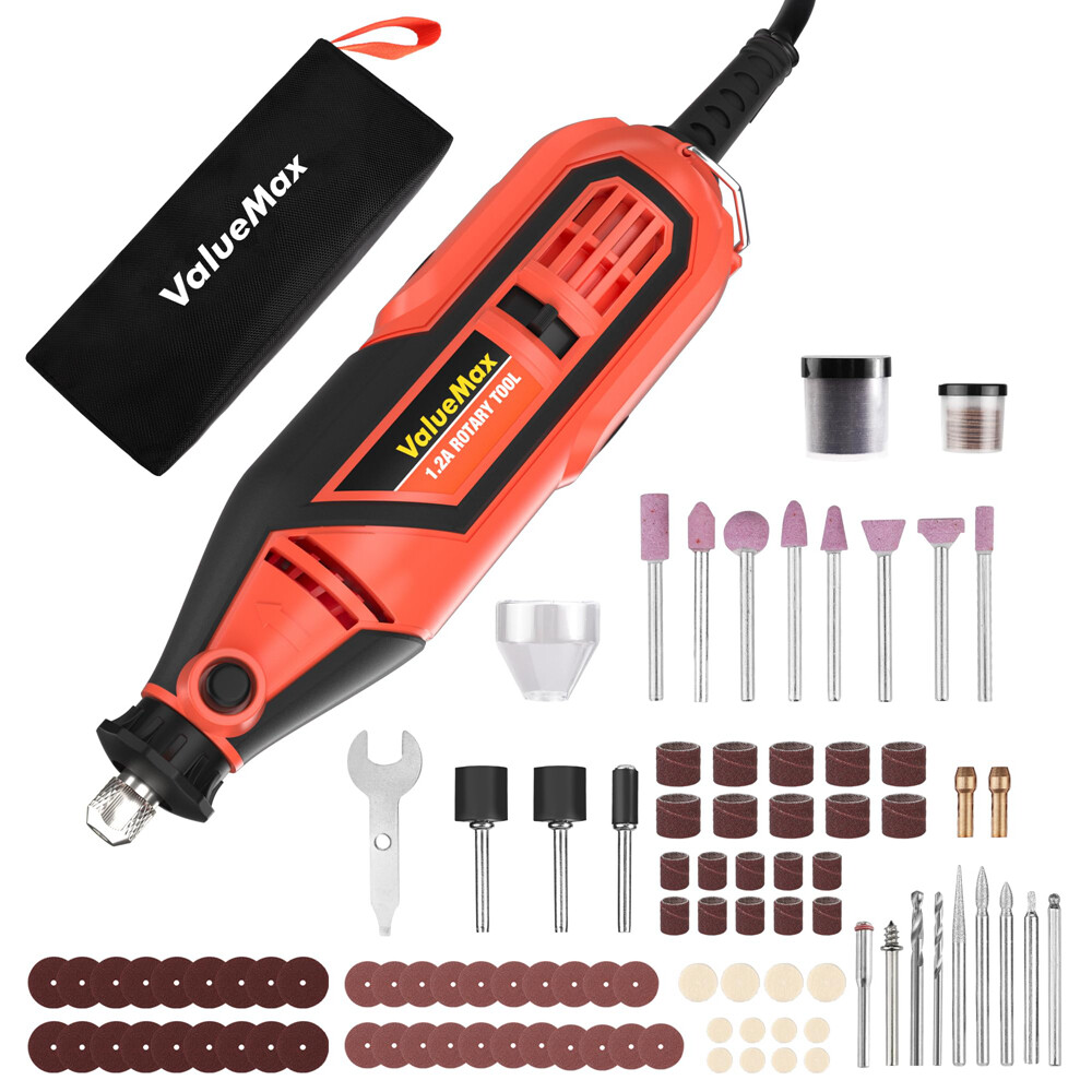 ValueMax 1.2Amp Corded Dremel Rotary Tool Kit 5 Variable Speed with Storage Case