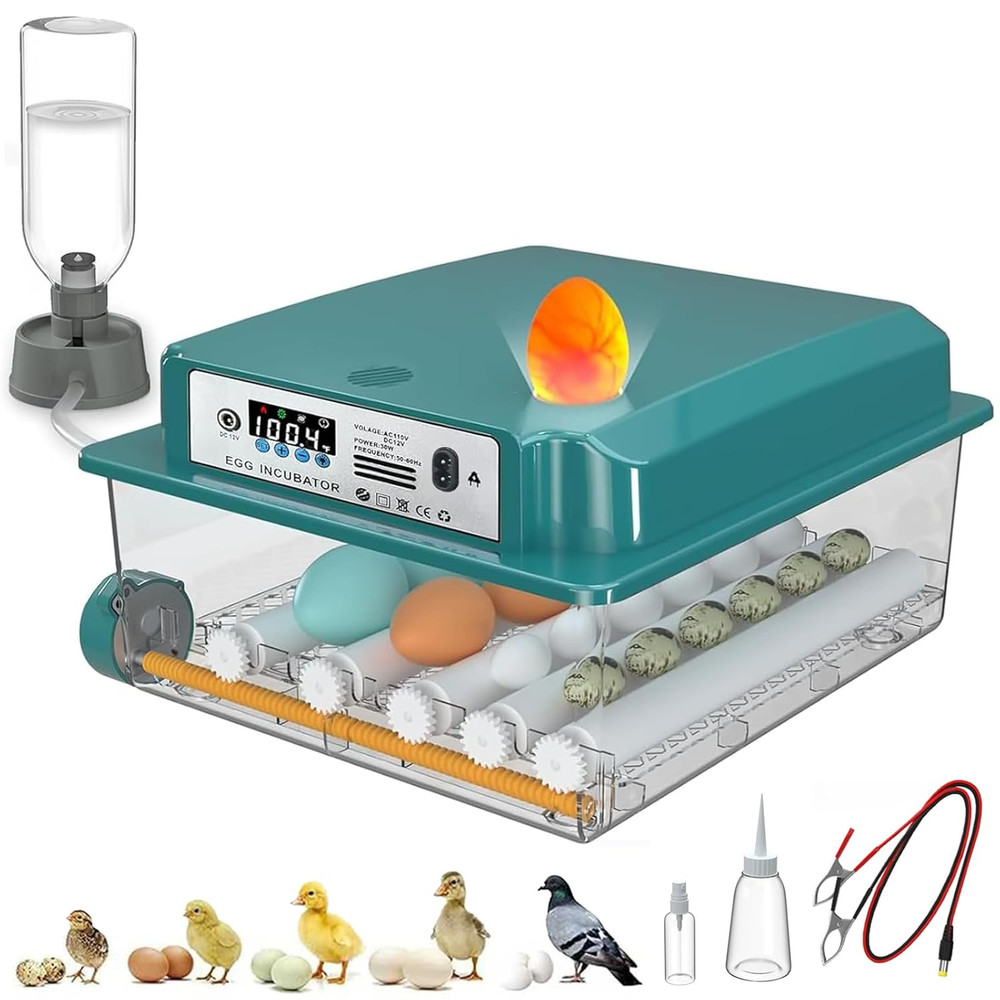 16 Eggs Incubators for Hatching Eggs, Egg Incubator with Automatic Egg Turning a
