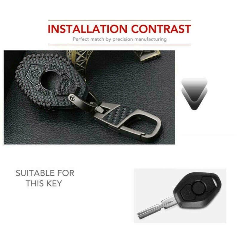 1 X LEATHER CAR KEY COVER PROTECTOR FITS FOR M3 E38 E35 E53 E60 E61 E85 E86