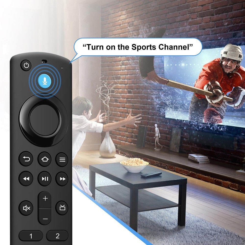 Replacement Voice Remote Control Compatible with Fire 3rd GEN Remote, Black