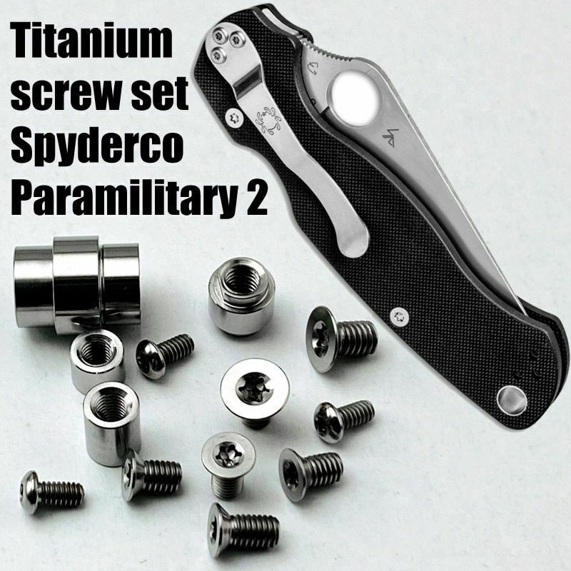 Quality Titanium Complete Hardware kit For Spyderco Paramilitary 2 PM2 C81