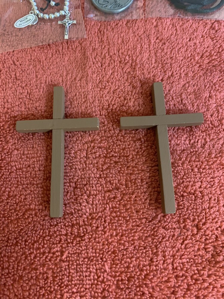 Rosary Black Case Cross Pendant Mary Knots Pin St Benedict Bracelet Religious