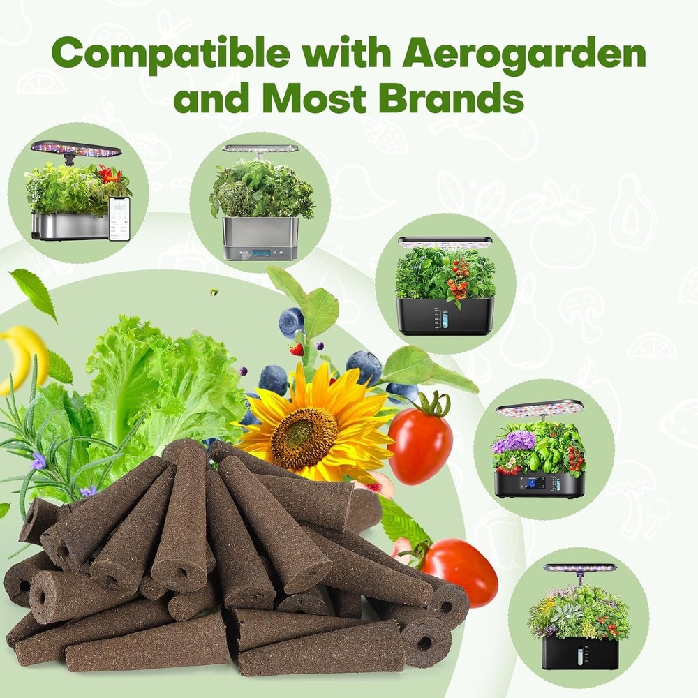 86PCS Hydroponic Growing Kit - Indoor Herb Pods with Nutrient Solution