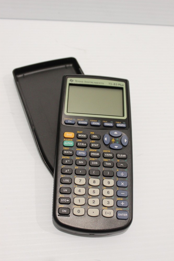 Texas Intruments TI-83 Plus Scientific Graphing Calculator with Case Black Teste